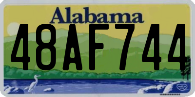 AL license plate 48AF744