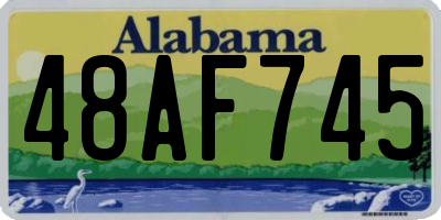 AL license plate 48AF745