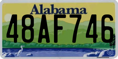 AL license plate 48AF746