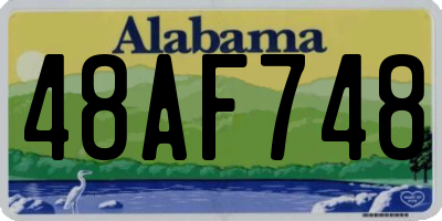 AL license plate 48AF748