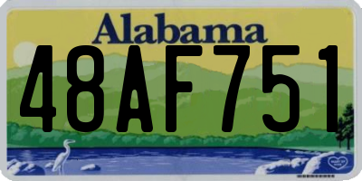 AL license plate 48AF751