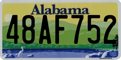 AL license plate 48AF752