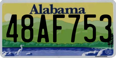 AL license plate 48AF753