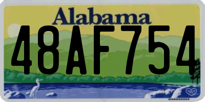 AL license plate 48AF754