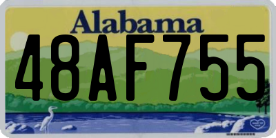 AL license plate 48AF755