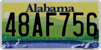 AL license plate 48AF756