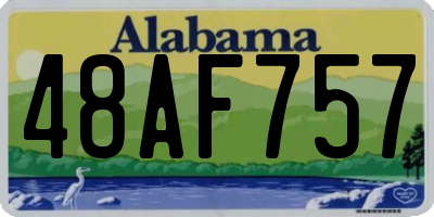 AL license plate 48AF757