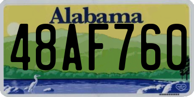 AL license plate 48AF760