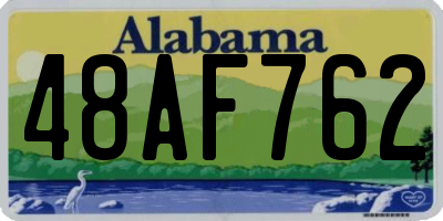 AL license plate 48AF762