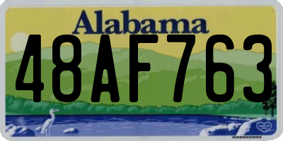 AL license plate 48AF763