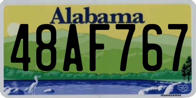 AL license plate 48AF767