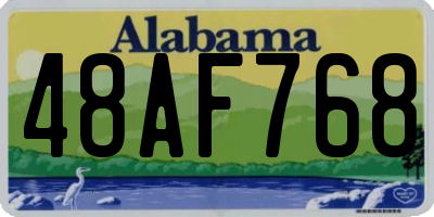 AL license plate 48AF768