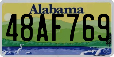AL license plate 48AF769