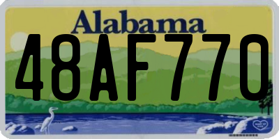 AL license plate 48AF770