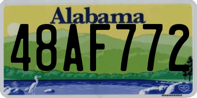AL license plate 48AF772