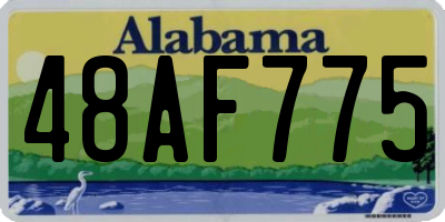 AL license plate 48AF775