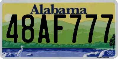 AL license plate 48AF777