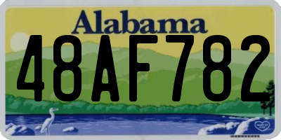 AL license plate 48AF782