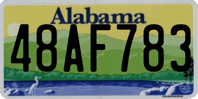 AL license plate 48AF783