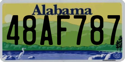 AL license plate 48AF787