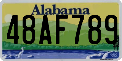 AL license plate 48AF789