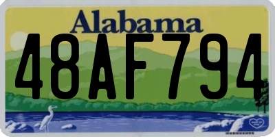 AL license plate 48AF794