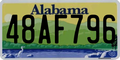 AL license plate 48AF796