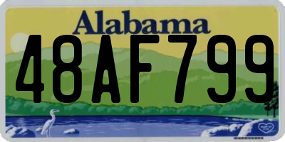 AL license plate 48AF799