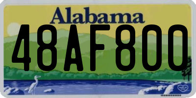 AL license plate 48AF800