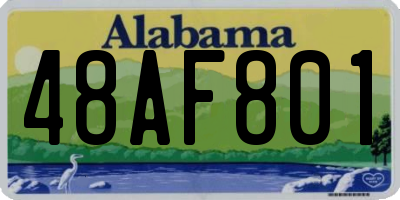 AL license plate 48AF801