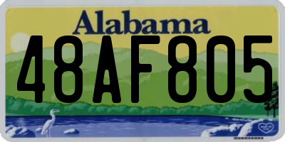 AL license plate 48AF805