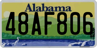 AL license plate 48AF806