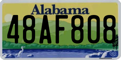 AL license plate 48AF808