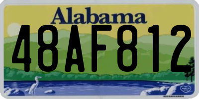 AL license plate 48AF812