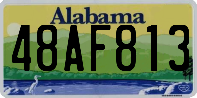 AL license plate 48AF813