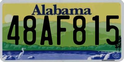 AL license plate 48AF815