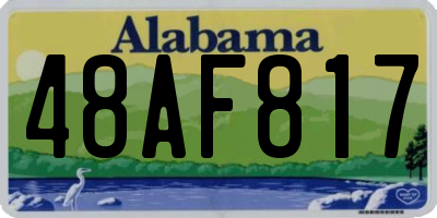 AL license plate 48AF817