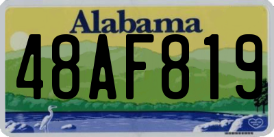 AL license plate 48AF819