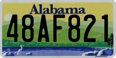 AL license plate 48AF821