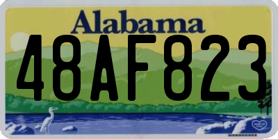 AL license plate 48AF823