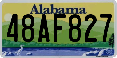 AL license plate 48AF827