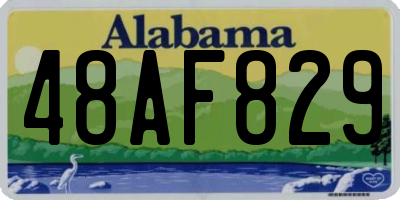 AL license plate 48AF829