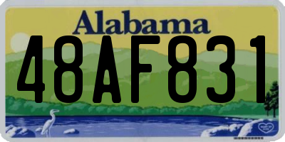 AL license plate 48AF831