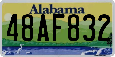 AL license plate 48AF832