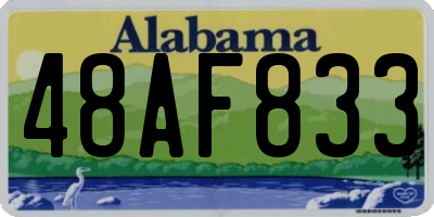 AL license plate 48AF833