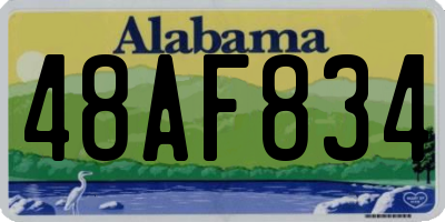 AL license plate 48AF834