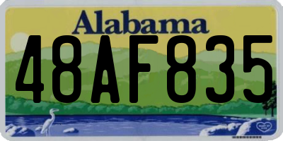 AL license plate 48AF835