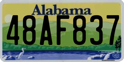 AL license plate 48AF837