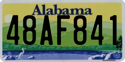 AL license plate 48AF841