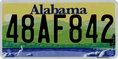AL license plate 48AF842